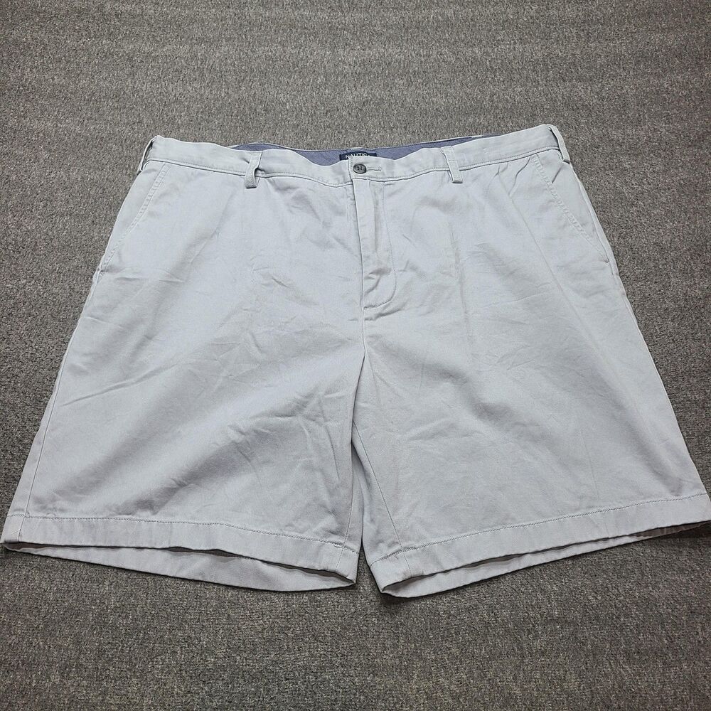 Nautica Shorts Mens 42W Classic Fit Deck Flat Front Casual‎ Summer